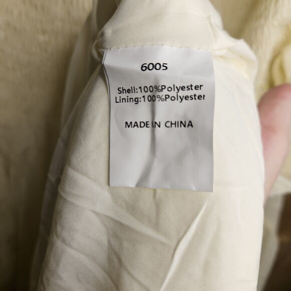 XL Women's Fashion Ivory Mini Dress w/Pockets - Picture 6 of 6